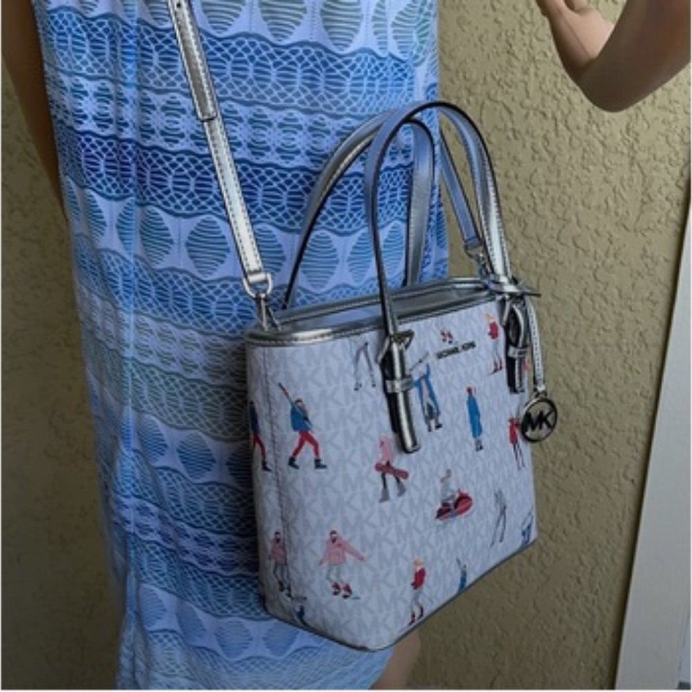 Michael Kors Jet Set Girls XS Convertible Satchel Bright White - Picture 7 of 16
